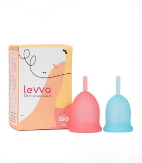 لیوا پلاس : دو عدد کاپ قاعدگی لیوا Levva سایز 1 و 2
