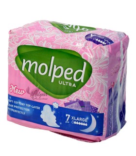 نوار بهداشتی فوق نازک مشبک مولپد Molped مدل Ultra سایز خیلی بزرگ