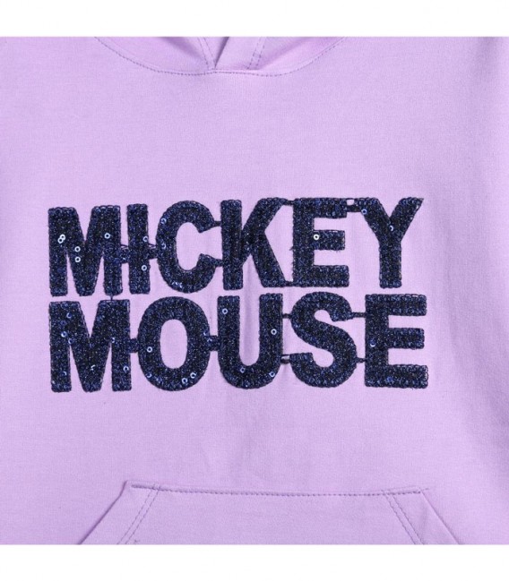 ست هودی و شلوار دخترانه Saaliz سالیز مدل Mickey Mouse بنفش