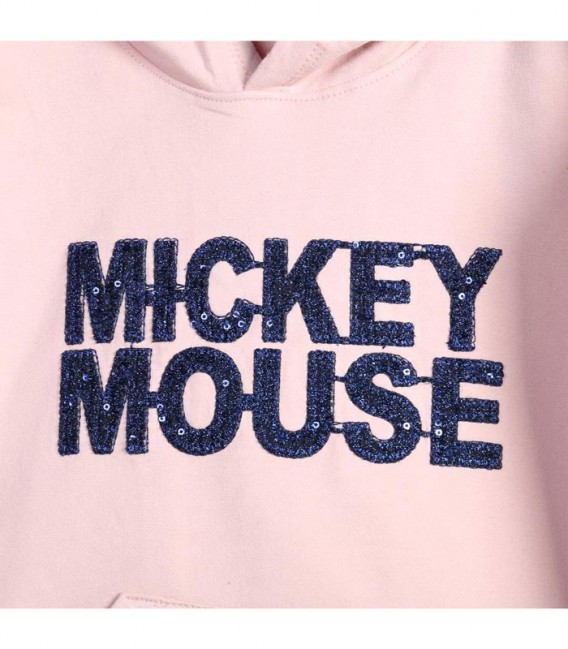 ست هودی و شلوار دخترانه Saaliz سالیز مدل Mickey Mouse صورتی