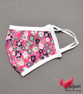 ماسک پارچه ای Koza کوزا شکوفه ریز سرخابی