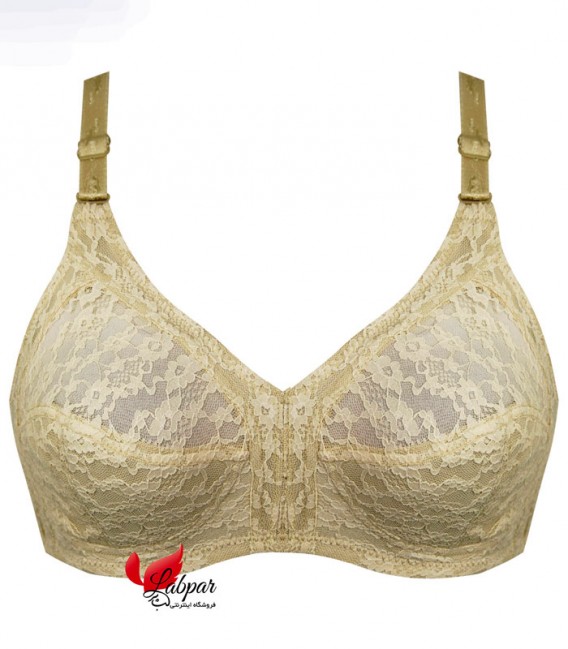 سوتین تمام دانتل پانیذ Paniz کد 66504 - بدون فنر کرم