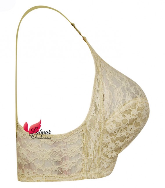 سوتین تمام دانتل پانیذ Paniz کد 66504 - بدون فنر کرم