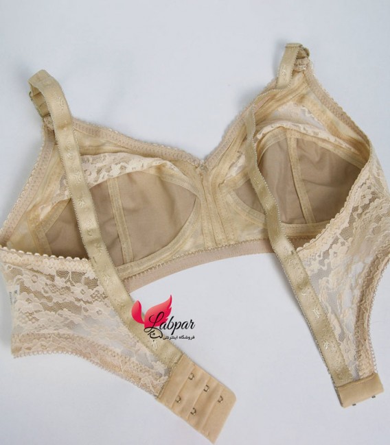 سوتین تمام دانتل پانیذ Paniz کد 66504 - بدون فنر کرم