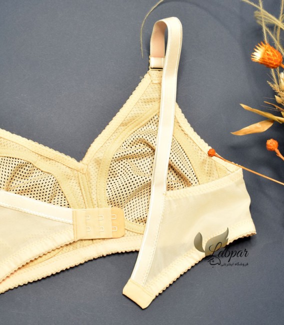 سوتین سوزنی پرسی پانیذ Paniz بدون فنر کد 66307 - کرم