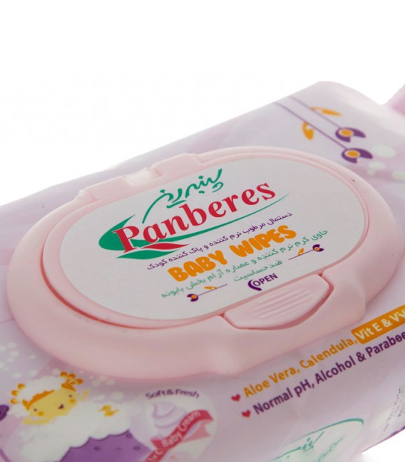 دستمال مرطوب نرم کننده و پاک کننده کودک بسته 60 عددی