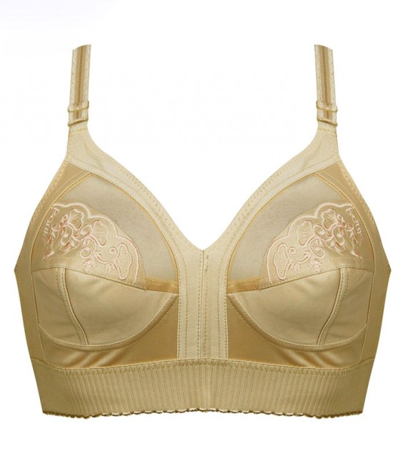 سوتین طرح مادام کش پهن پانیذ Paniz کد 77326 رنگ کرم