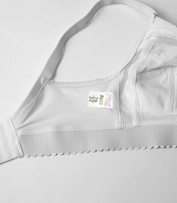 سوتین طرح مادام کش پهن پانیذ Paniz کد 77326 رنگ سفید