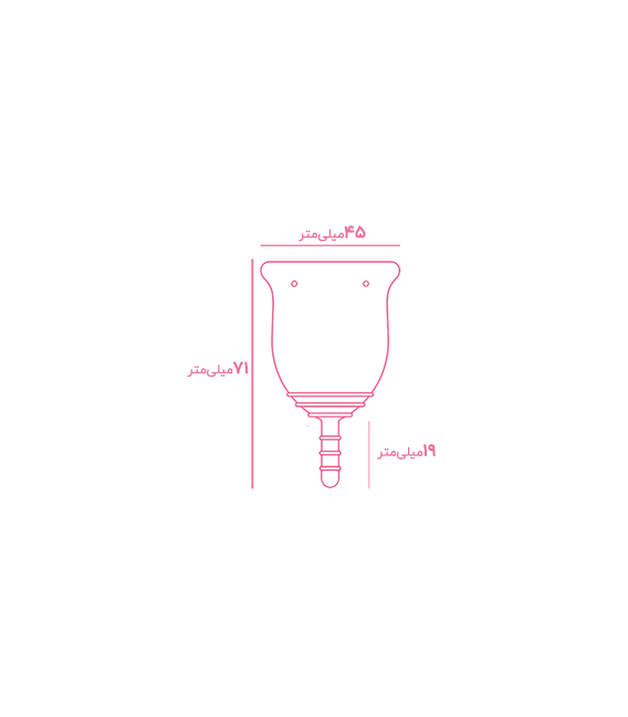 کاپ قاعدگی لیوا فارما Levva pharma - رنگ قرمز