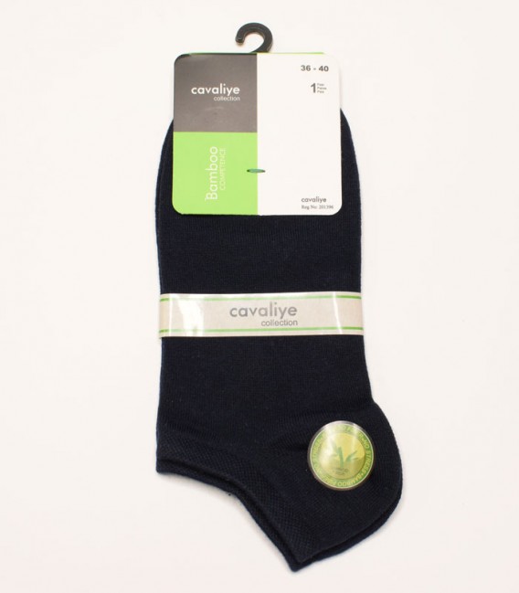 جوراب زنانه بامبو Cavaliye کاوالیه کد 428 - سورمه ای