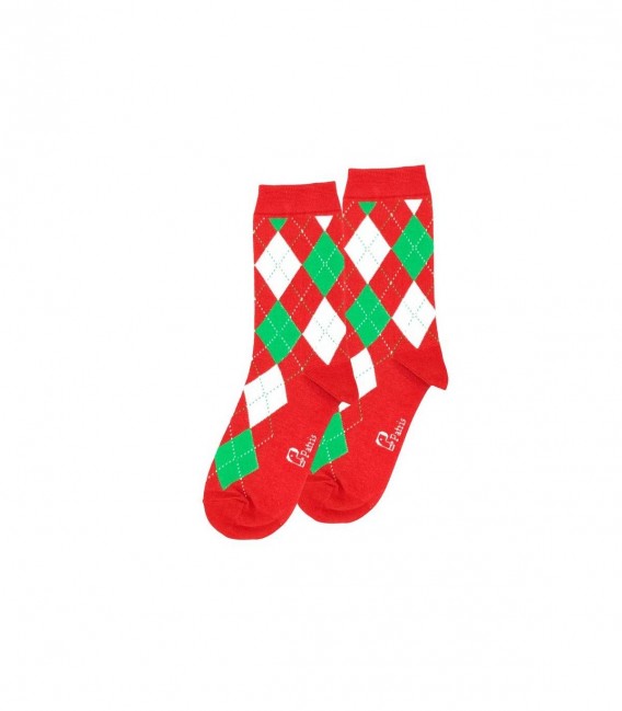 جوراب ساقدار نانو پاتریس Patris Socks طرح اسکاچ - قرمز