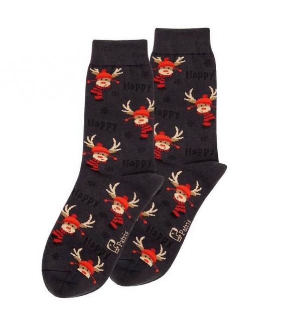 جوراب ساقدار نانو پاتریس Patris Socks طرح گوزن طوسی