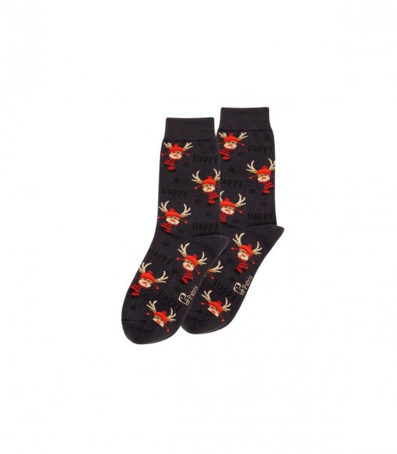 جوراب ساقدار نانو پاتریس Patris Socks طرح گوزن طوسی