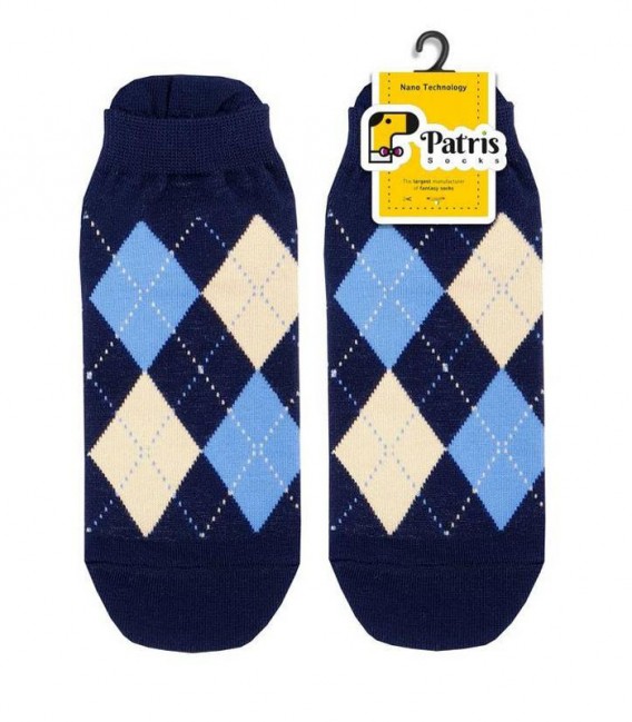 جوراب مچی نانو پاتریس Patris Socks طرح اسکاچ سرمه ای