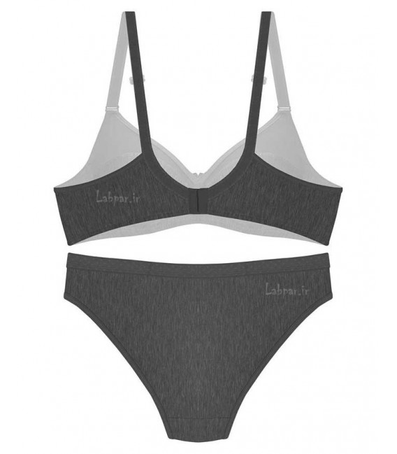 ست شورت و سوتین نخی Noosheh Poosh نوشه پوش دودی کد 223 فنردار