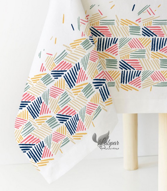 سفره یکبار مصرف کاغذی کوالا Koala طرح خط رنگی رول 8 متری