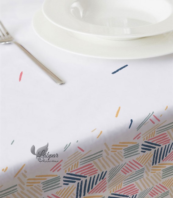 سفره یکبار مصرف کاغذی کوالا Koala طرح خط رنگی رول 8 متری