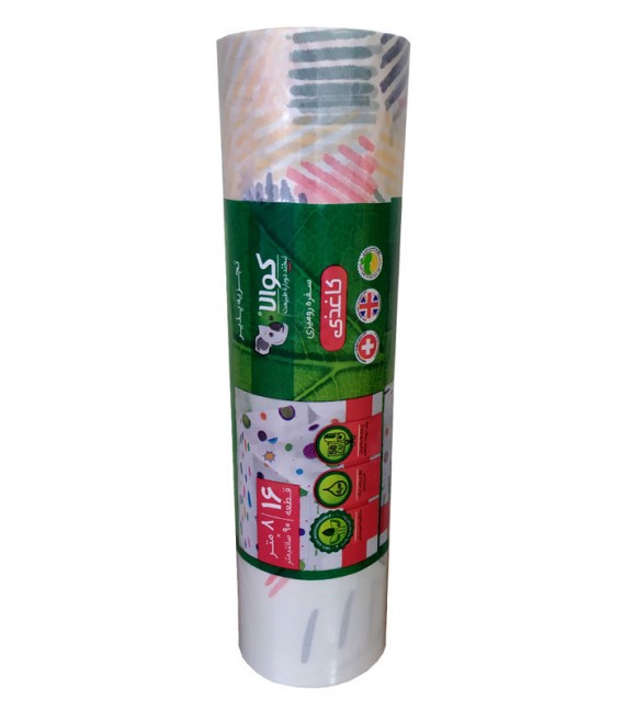 سفره یکبار مصرف کاغذی کوالا Koala طرح خط رنگی رول 8 متری