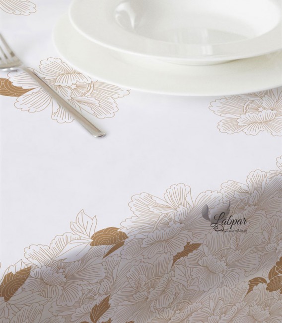 سفره یکبار مصرف کتان کوالا Koala طرح گل چینی رول 8 متری