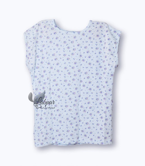 تیشرت آستین حلقه ای نخ پنبه Sabod سابد - آبی