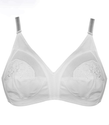 سوتین طرح مادام گلدوزی پانیذ Paniz کد 66325 - رنگ سفید