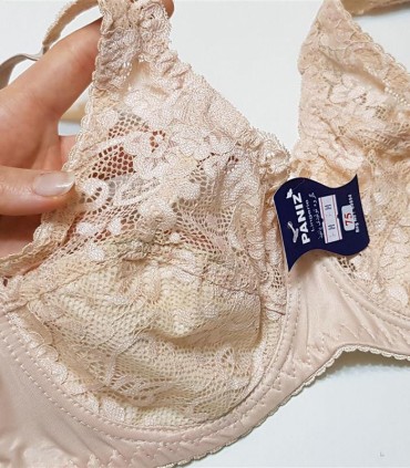 سوتین نخ گیپور فنردار Paniz پانیذ کد 77364 - کرم