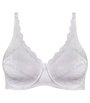 سوتین نخ گیپور فنردار Paniz پانیذ کد 77364 - سفید