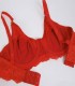ست لباس زیر زنانه گیپور و استرچ Paniz پانیذ کد 9012 - قرمز