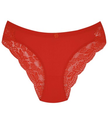 ست لباس زیر زنانه گیپور و استرچ Paniz پانیذ کد 9012 - قرمز