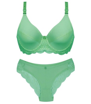 ست شورت و سوتین پانیذ کد 9012 مغز پسته ای