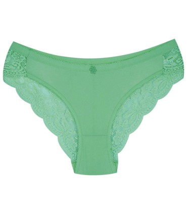 ست لباس زیر زنانه گیپور و استرچ Paniz پانیذ کد 9012 - پسته ای