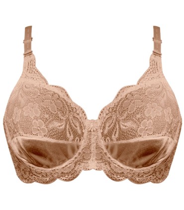 سوتین گپیور و ساتن پانیذ کد 66304 رنگ کرم با طراحی فنردار و سایزبندی دقیق