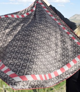 روسری Salvatore Ferragamo ابریشم قواره 120*120 دور دست دوز