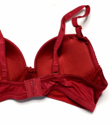 ست شورت و سوتین اسفنجی فنردار Lenazhenken لناژانکن - زرشکی