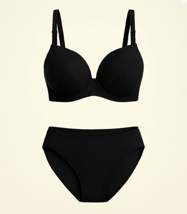 ست شورت و سوتین اسفنجی فنردار Lenazhenken لناژانکن - مشکی