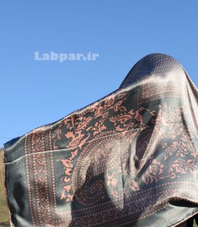 روسری HPS ابریشم قواره 140*140 دور دست دوز
