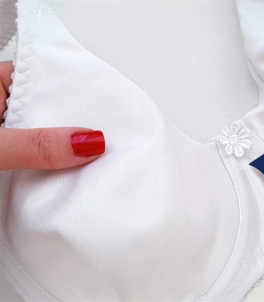 سوتین پرلون پرسی دولا Paniz پانیذ فنردار کد 22204 - رنگ سفید