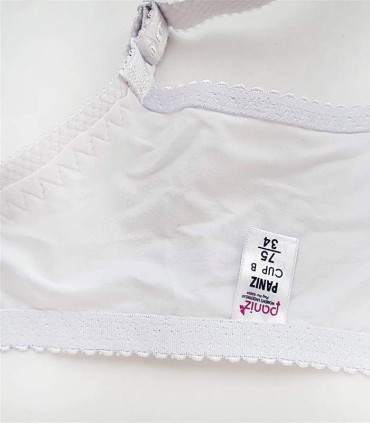 سوتین پرلون پرسی دولا Paniz پانیذ فنردار کد 22204 - رنگ سفید