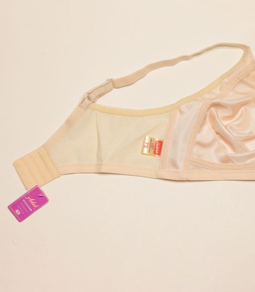 سوتین پرلون پرسی شیشه ای بدون فنر Adak آداک کد 644 - رنگ کرم