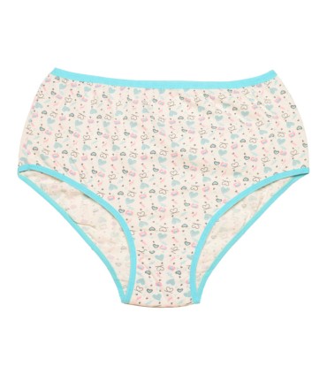 شورت نخی زنانه Adak آداک مدل فاق بلند کد 137 طرح قلب سبز ریز