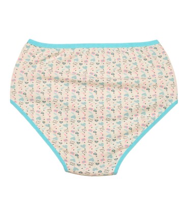 شورت نخی زنانه Adak آداک مدل فاق بلند کد 137 طرح قلب سبز ریز