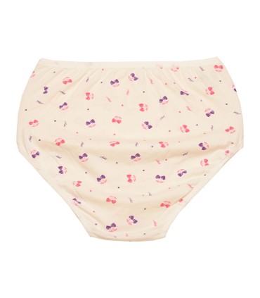 شورت نخی زنانه Adak آداک مدل فاق بلند کد 137 طرح قلب گیلاسی سفید