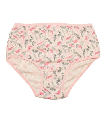 شورت نخی زنانه Adak آداک مدل فاق بلند کد 137 طرح برگ قرمز مشکی کاج