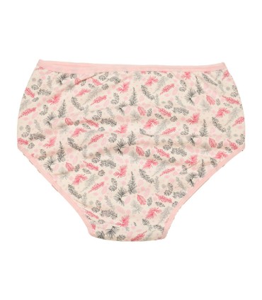 شورت نخی زنانه Adak آداک مدل فاق بلند کد 137 طرح برگ قرمز مشکی کاج