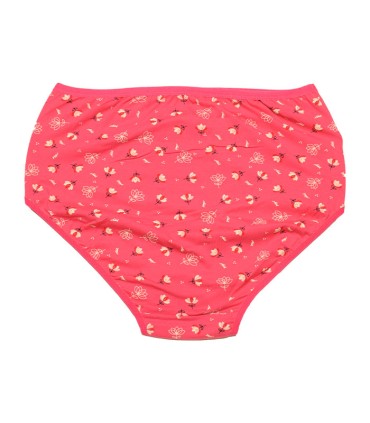 شورت نخی زنانه Adak آداک مدل فاق بلند کد 137 طرح نیلوفرآبی سرخابی