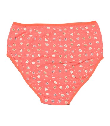 شورت نخی زنانه Adak آداک مدل فاق بلند کد 137 طرح برگ کاج گلبهی