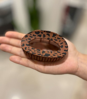 کلیپس موی سر بیضی پلنگی کد 111 - چهار رنگ (مات)