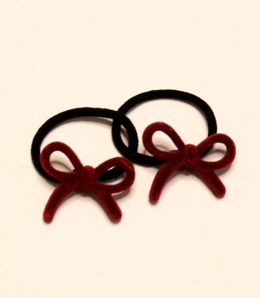 کش موی سر دخترانه طرح پاپیون مجموعه دو عددی کد 114 - سه رنگ