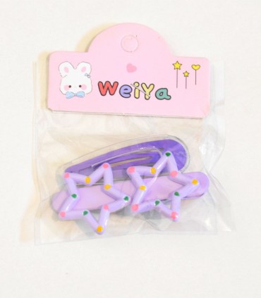 گیره سر بچگانه ستاره ای و تق تقی مجموعه دو عددی کد 116 - پنج رنگ