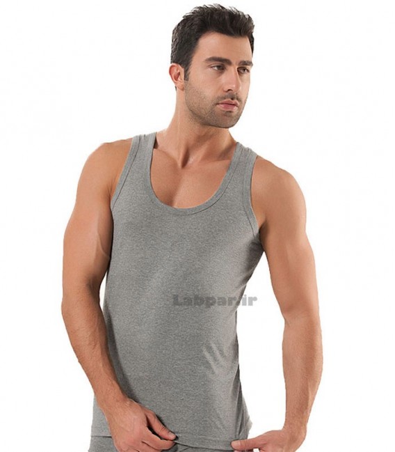 زیرپوش رکابی ملانژ نخی Sabod تولیدی آشنا کد 3006 طوسی